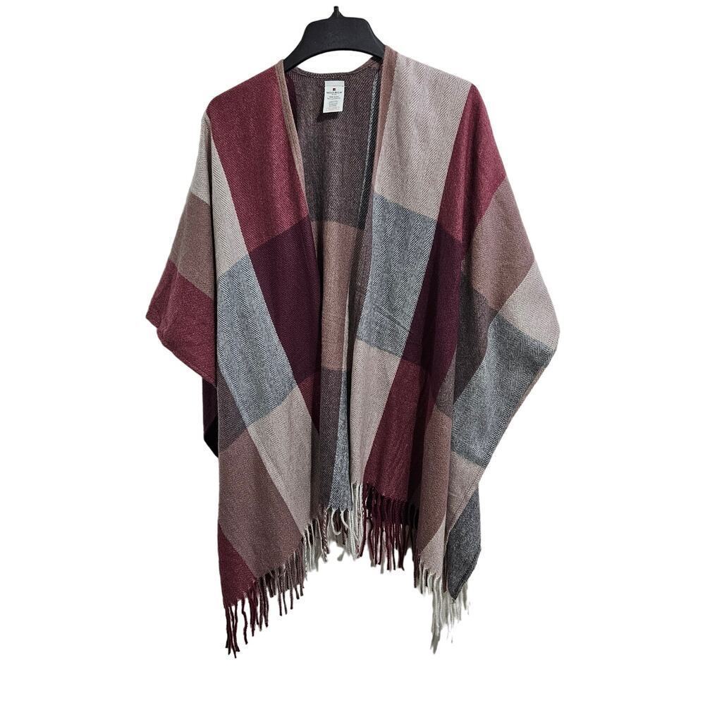 Woolrich women's plaid multicolor oversized shawl wrap. Size OS.